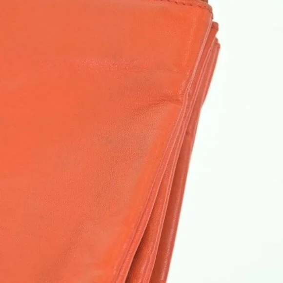 Celine Shoulder Bag Leather Orange